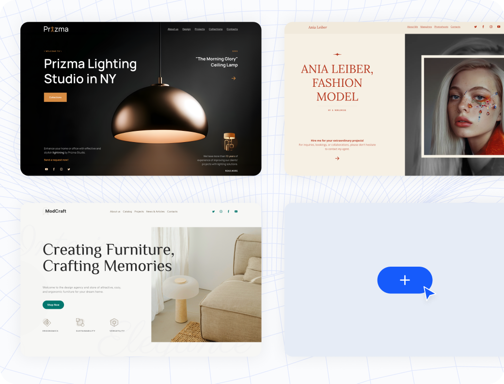 Modern web sitesi şablonları